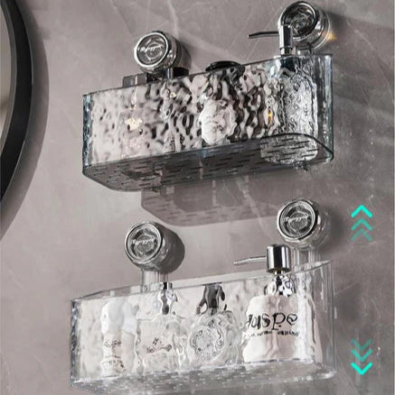 מדף קיר מעשי ללא קידוח עבור חדר אמבטיה